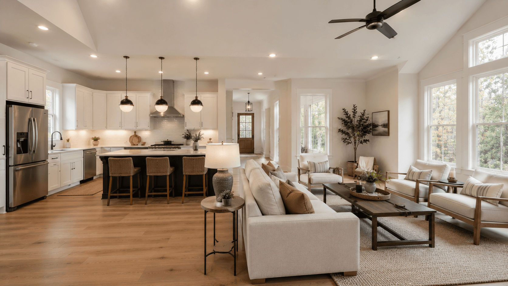 Open concept kitchen